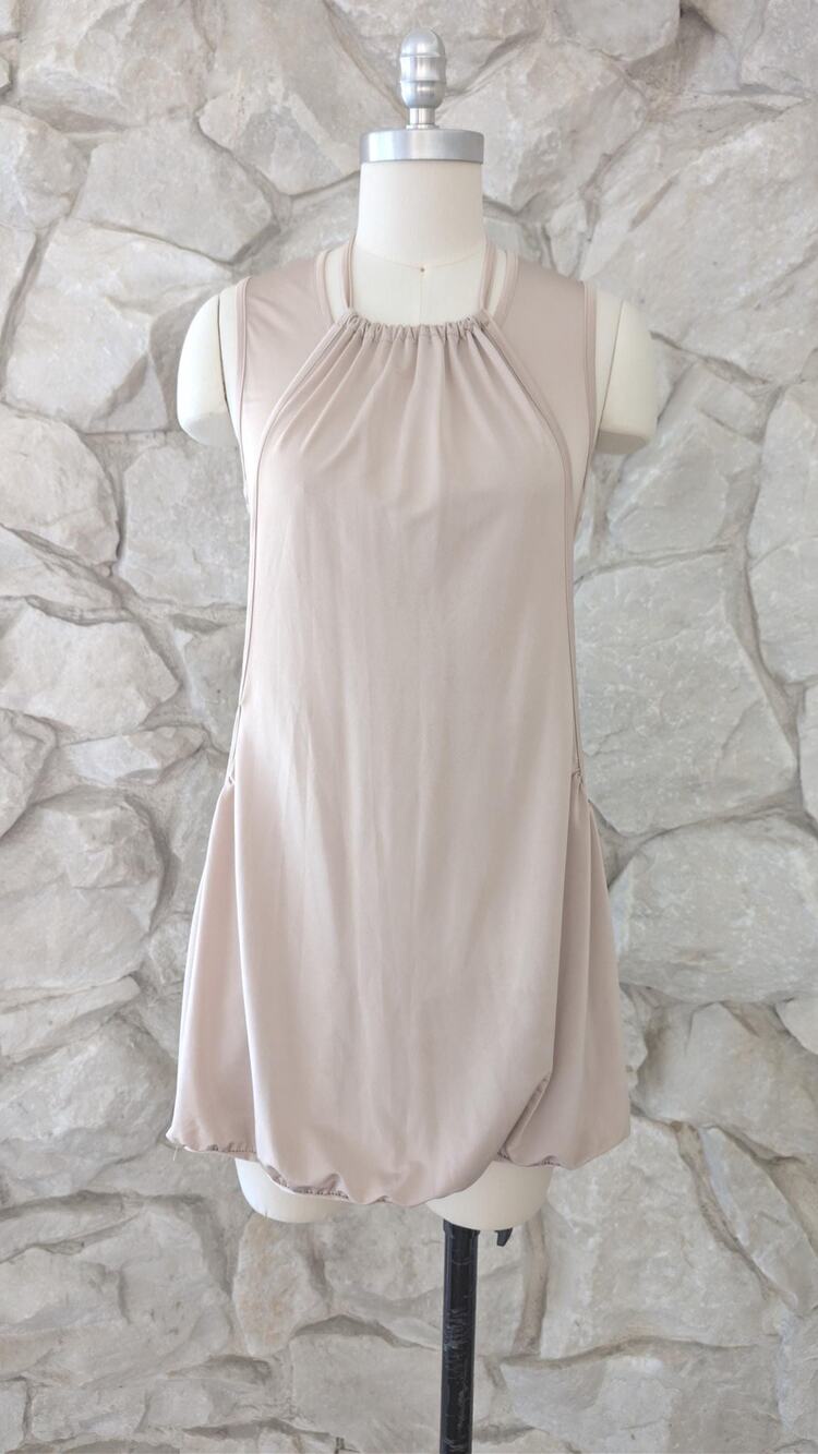 Early 2000s Silk Jersey Mini Apron Dress XS
